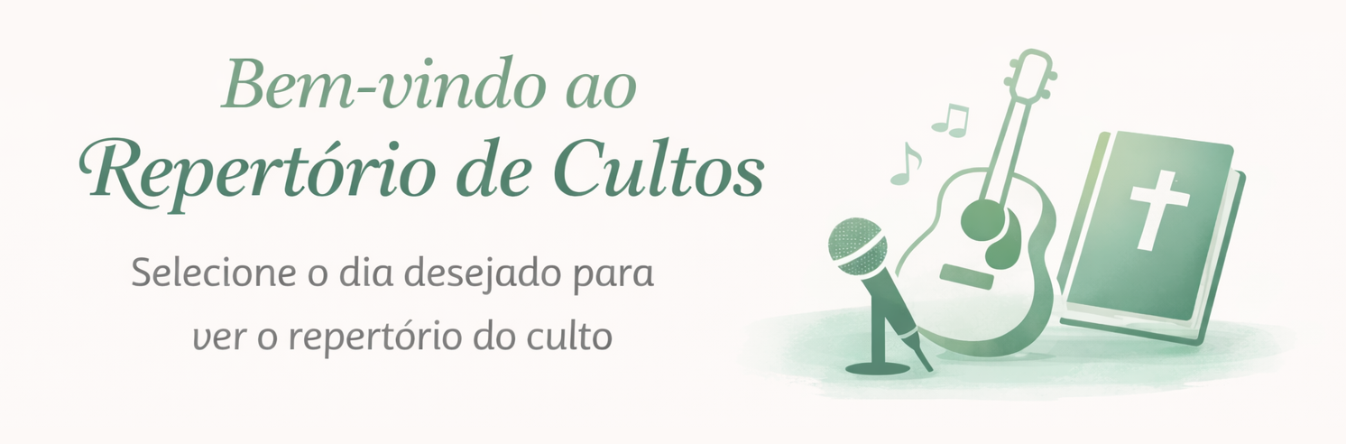 Banner do Repertório de Cultos